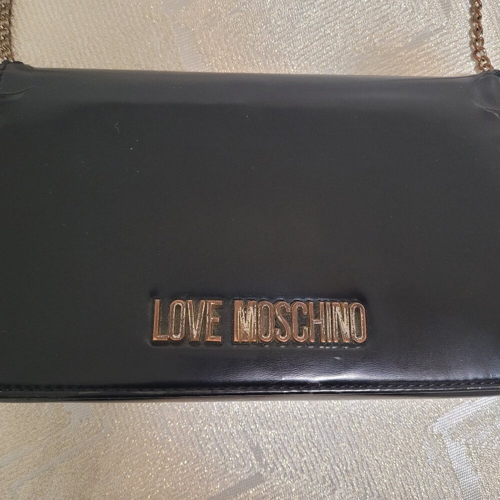 Love Moschino Black Eco-leather Crossbody Bag
